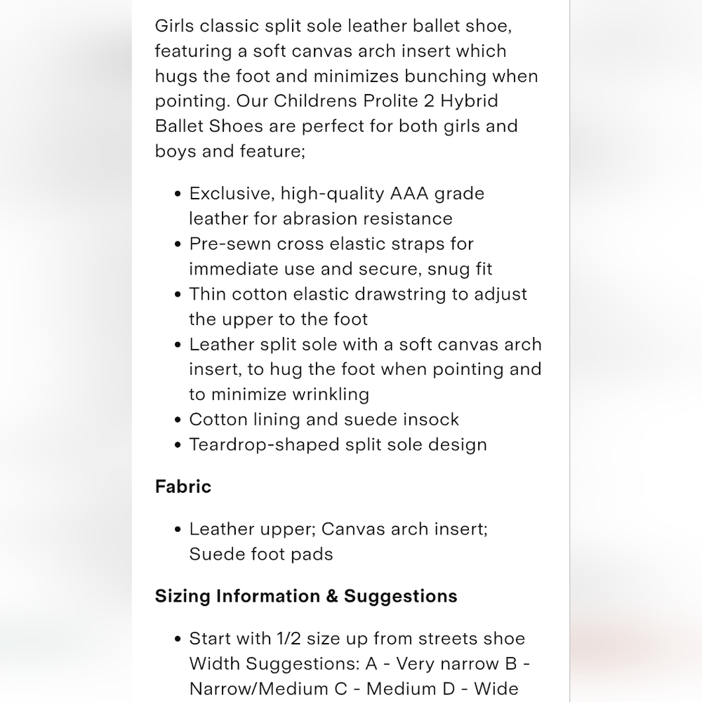 New Bloch Prolite II Hybrid Leather Ballet Shoe Size 10 B - Picture 4 of 5